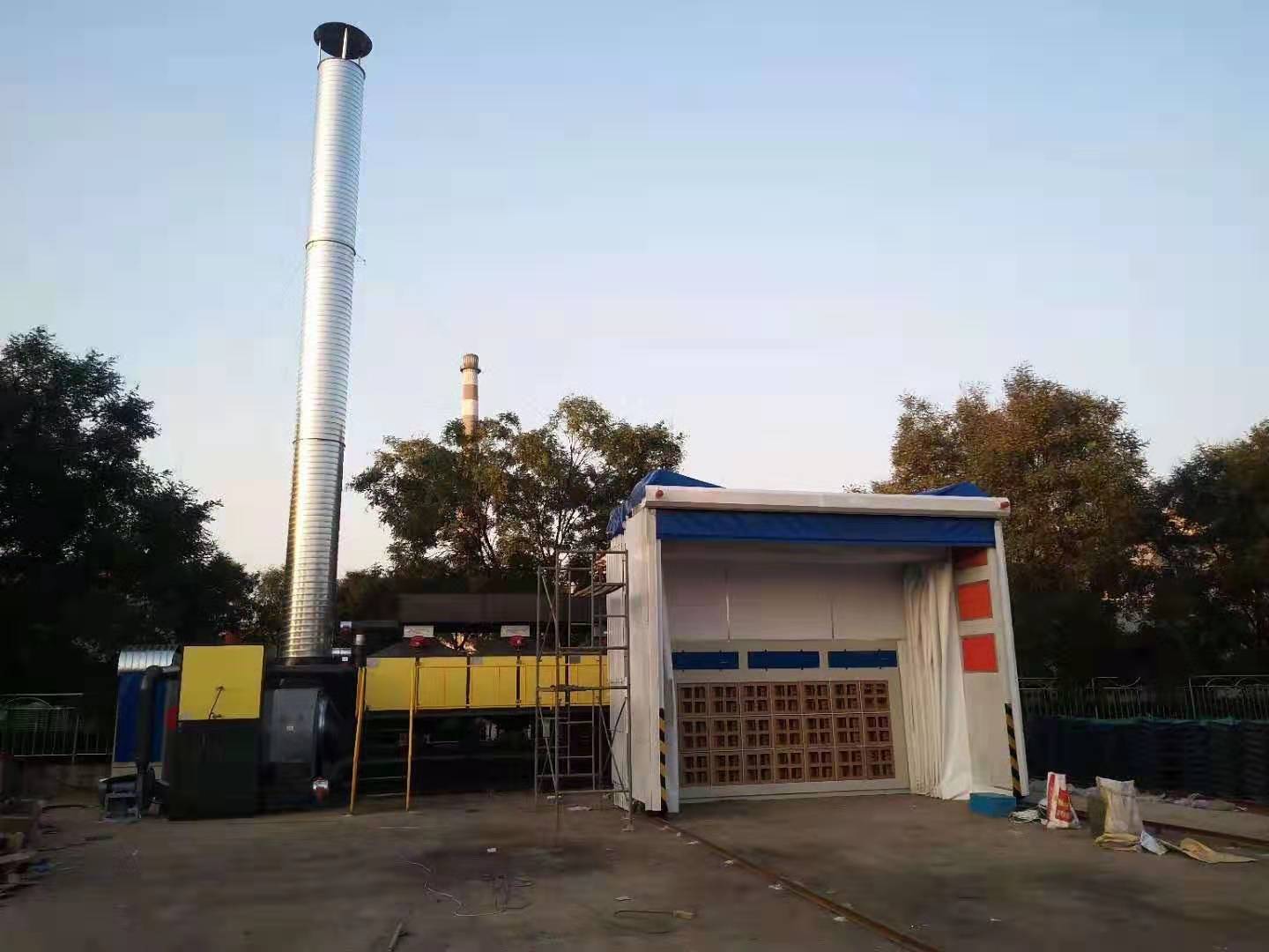 某某機械廠移動伸縮房+催化燃（rán）燒治理（lǐ）噴漆（qī）廢（fèi）
